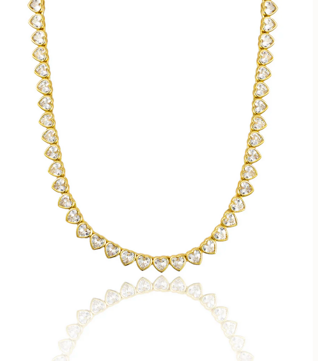 The Bezel Heart Pour Necklace