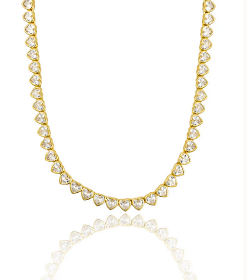 The Bezel Heart Pour Necklace